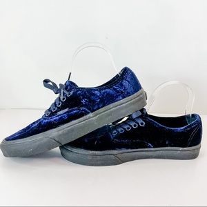 Vans Velvet Sneakers in Deep Blue and Black